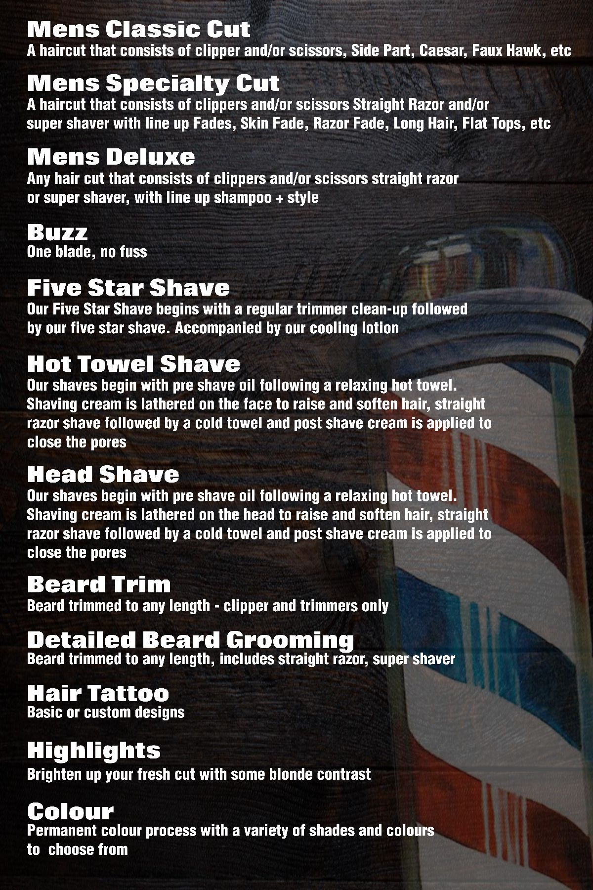 Services offered